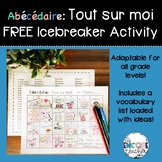 "Abécédaire Tout sur moi" FREEBIE -French Ice Breaker Activity