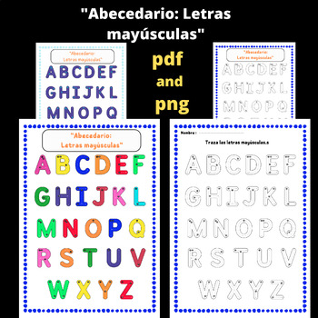 Póster Alfabeto Lettere Pegatinas Maiuscolo letras del alfabeto en  mayúsculas 