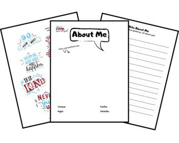 Preview of "About Me" Activity Packet