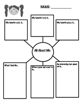 "About Me" Graphic Organizer by Amanda Ridge | Teachers Pay Teachers