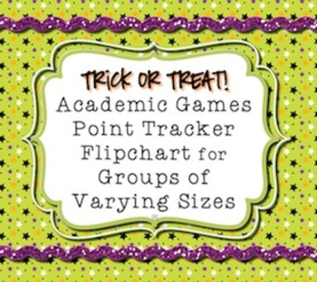 Preview of Halloween * Academic Games* Team Points Tracker  *Promethean Flipchart*