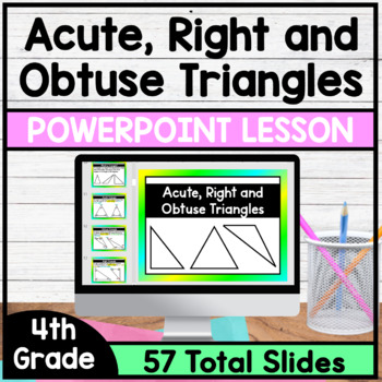 Preview of Acute, Right and Obtuse Triangles - PowerPoint Lesson