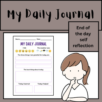 *Adapted, SEL, Character Education* My Daily Journal | TPT