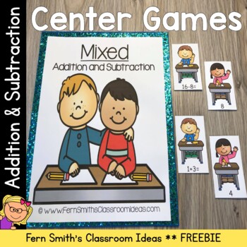 Preview of Addition and Subtraction Center Game Freebie