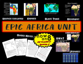 Preview of * Africa Unit (ALL 4 PARTS) Highly engaging, visual, interactive 72-slide PPT