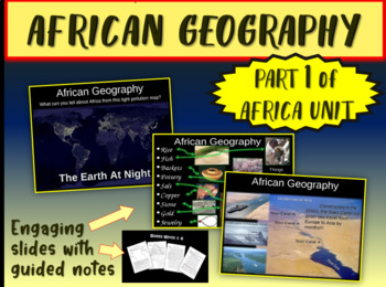 Preview of * Africa Unit (PART 1: GEOGRAPHY) engaging, visual, interactive 72-slide PPT