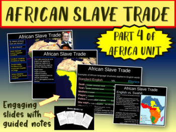 Preview of * Africa Unit (PART 4: SLAVE TRADE) engaging, visual, interactive 72slide PPT