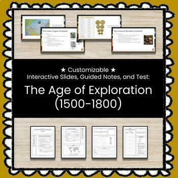 Preview of ★ Age of Exploration (1500-1800) ★ Unit w/Slides, Guided Notes, and Test