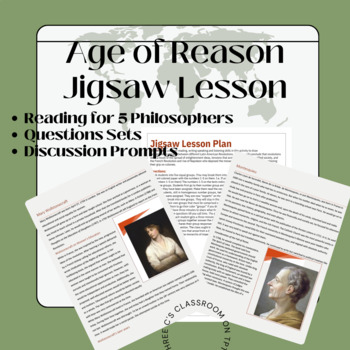 Preview of "Age of Reason" Jigsaw Lesson Includes Reading on Five Enlightenment Philosophes