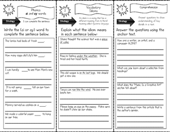 Preview of "Ah Music" Skills Trifold aligned to Journeys Unit 3, Lesson 12