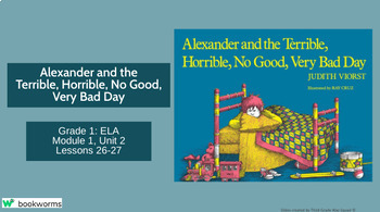 Preview of "Alexander and the Terrible..." Google Slides- Bookworms Supplement
