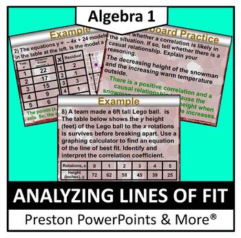 Preview of (Alg 1) Analyzing Lines of Fit in a PowerPoint Presentation