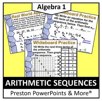 Preview of (Alg 1) Arithmetic Sequences in a PowerPoint Presentation