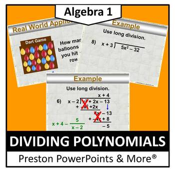 Preview of (Alg 1) Dividing Polynomials in a PowerPoint Presentation