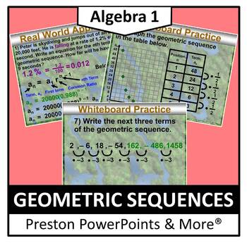 Preview of (Alg 1) Geometric Sequences in a PowerPoint Presentation