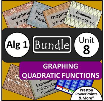 Preview of (Alg 1) Graphing Quadratic Functions {Bundle} in a PowerPoint Presentation