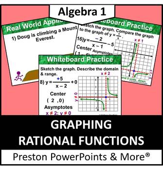 Preview of (Alg 1) Graphing Rational Functions and Inverse Functions in a PowerPoint