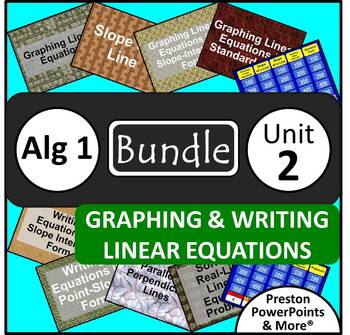 Preview of (Alg 1) Graphing and Writing Linear Equations {Bundle} in a PowerPoint