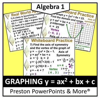 Alg 1 Graphing Y Ax2 Bx C In A Powerpoint Presentation Tpt
