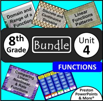 Preview of (8th) Functions {Bundle} in a PowerPoint Presentation