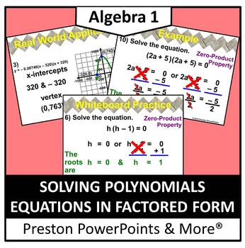 Graphing From Factored Form Worksheets Teaching Resources