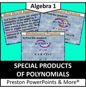 Preview of (Alg 1) Special Products of Polynomials in a PowerPoint Presentation