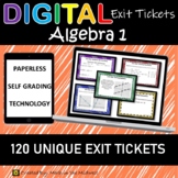 ⭐Algebra 1 Digital Exit Tickets⭐ Distance Learning ⭐Automa