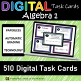 ⭐Algebra 1 Digital Task Cards⭐ Distance Learning ⭐Automati