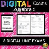 ⭐Algebra 1 Digital Tests/Exams for Google Classroom⭐Distan