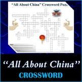 "All About China" Crossword Puzzle Activity Worksheet