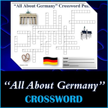 Preview of All About Germany - Crossword Puzzle Activity Worksheet