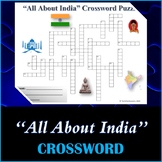 All About India - Crossword Puzzle Activity Worksheet