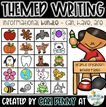 Preview of "All About" Informational Writing Pages | Monthly Themes | *YEAR LONG BUNDLE*