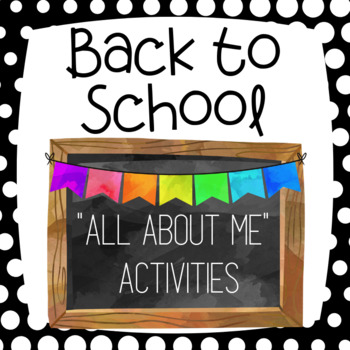 Preview of "All About Me" Back to School Activities! BONUS WATERCOLOR BULLETIN KIT!