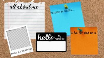Preview of "All About Me" First Day of School Remote/Hybrid Ice Breaker Activity