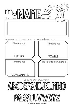 all about my name activity back to school worksheet editable icebreaker