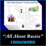 All About Russia - Crossword Puzzle Activity Worksheet