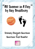 "All Summer in A Day" Ray Bradbury Post-Reading Activities