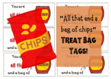 "All that and a bag of chips" Treat Bag Tags | Colorful Te