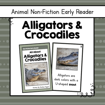 Preview of "Alligators and Crocodiles" | Animal Nonfiction Early Reader Book 