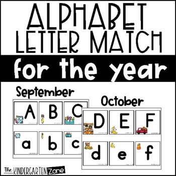 Preview of Alphabet Letter Match for Sensory Bins for the Year
