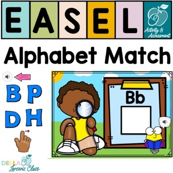 Preview of  Alphabet Match Easel by TpT Self-Checking Digital Activity