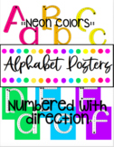 ::Alphabet Posters:: Neon Colors with Tracing Lines