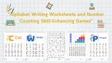 "Alphabet Writing Worksheets and Number Counting Skill-Enh