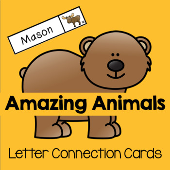 Preview of "Amazing Animals" Letter Connection Cards