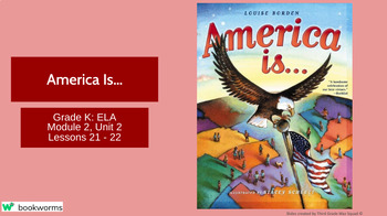 Preview of "America Is..." Google Slides- Bookworms Supplement
