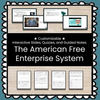 Preview of ★ American Free Enterprise System ★ Unit w/Slides, Guided Notes, and Quizzes