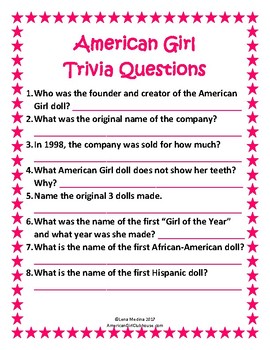american girl trivia