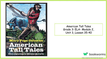 Preview of "American Tall Tales" Google Slides- Bookworms Supplement