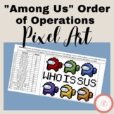 "Among Us" Order of Operations Pixel Art